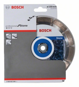 Алмазный отрезной круг Standard for Stone 150 x 22,23 x 2 x 10 mm 2608602599